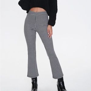 Forever 21 Houndstooth Flare Pants